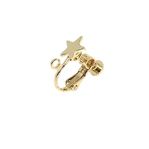 Verstellbarer vergoldeter Stern-Schraubohrclip-Konverter für DIY-Schmuck