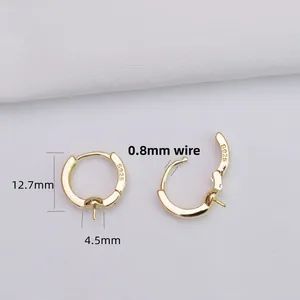 14K Gold gefüllte S925 Sterling Silber Ohrhaken für DIY Perlenohrringe Zubehör