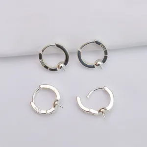 Polierte S925 Sterling Silber Creolen Rohlinge für DIY Schmuckherstellung Zubehör
