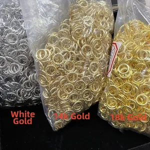 Chiusure a molla placcate oro 14K per gioielli fai da te in tre colori metallici