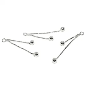 S925 sterling silver venice chain tassel pendant for DIY jewelry earring making