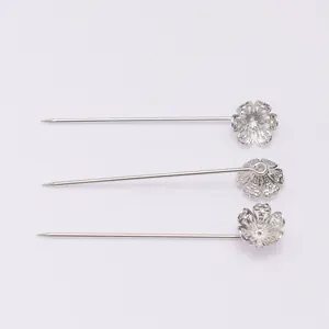Set van 14K vergulde bloemspeldvoeten met hol bloembladontwerp voor DIY sieraden maken
