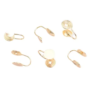 Set di 6 convertitori per orecchini a clip placcati oro per gioielli fai da te