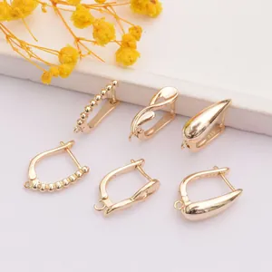 14K Gold Filled 925 Sterling Silver Earring Clasp Hooks Teardrop D-Shape Smooth Earring Buckle DIY Jewelry Making Accessories Findings