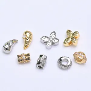 Vielfalt an 14k vergoldeten Stern- und Herzperlen im Barockstil für DIY-Schmuck