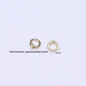 Connecteurs ronds 14K or laminé 6mm pour la création de colliers et bracelets DIY