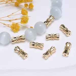 Copper Color Preserving Screw Clasp 14K 18K Gold Filled DIY Jewelry Making Findings Necklace Bracelet End Connectors Hourglass Spacer Beads