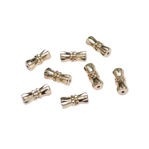 14K gold plated screw clasps for DIY jewelry making with polished metal finish