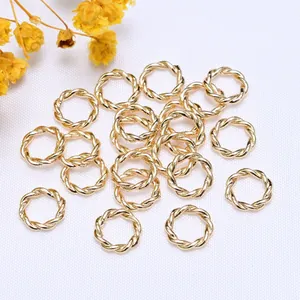 Χάλκινα Στριφτά Στρογγυλά Κλειστά Δαχτυλίδια για Κατασκευή Κοσμημάτων DIY Χρυσό Ασημί Επιμεταλλωμένο Αξεσουάρ Δακτυλίου Σύνδεσης