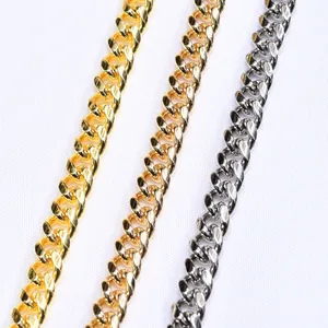 Detail von 18 Karat vergoldeten Panzerketten in Gold Roségold und Silber Ausführungen