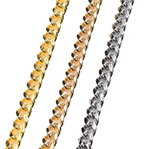 Flache Panzerketten in 18k Gold, Roségold und Silber für DIY-Schmuckherstellung