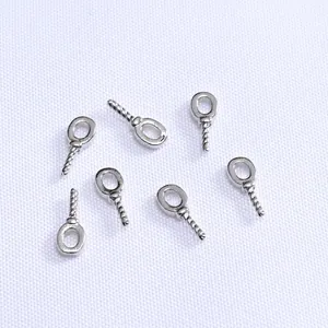 6 pieces of 18k gold plated screw eye pins with pearl cups for DIY jewelry making