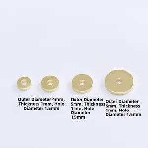 18K vergulde 1mm platte kralen in 4mm 5mm 6mm 8mm maten voor sieraden maken projecten