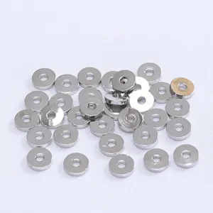Cuentas espaciadoras bañadas en oro 18K discos de metal 1mm para joyas DIY