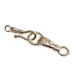 14k gold-plated lily of the valley hand clasp connector for DIY jewelry making