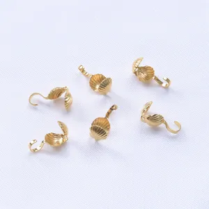 Cierres de concha dorados con baño de oro de 24K para creación de joyas manuales