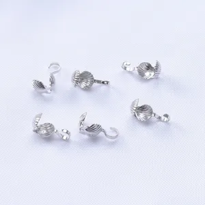 Set de 6 conectores en forma de concha chapados en oro 24K para pulseras de DIY