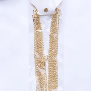 1.5mm 18K gold filled link chain necklace with M-clasp and original retail packaging