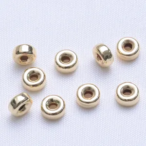 Distanziatori spessi placcati in oro 18k per la creazione di gioielli fai-da-te