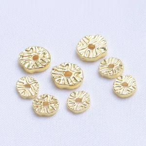 Distanziatori dorati a petalo in oro 18k per gioielli fai da te bracciali e collane