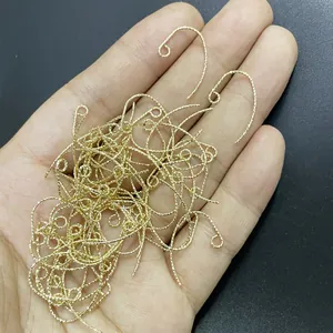 Ganchos de oreja retorcidos rellenos de oro de 14K para hacer pendientes artesanales DIY