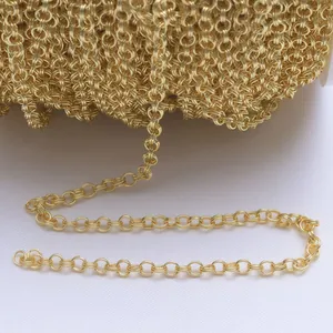 14K Vergoldete Doppel-O-Kette und Wasserwellen-Kette für DIY Schmuckherstellung