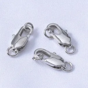 Set di tre chiusure a moschettone in argento per gioielli fai da te con chiusura a molla