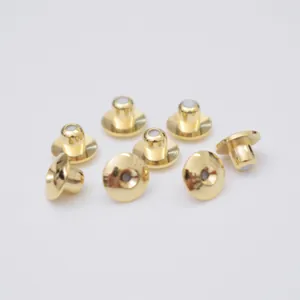 14k gold plated bullet ear backs with silicone inserts for earring jewelry making