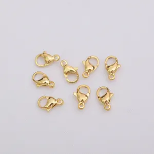 Vakuum-vergoldete Karabinerverschlüsse aus 24k Gold für DIY-Schmuckherstellung