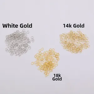 Οβάλ κρίκοι 14k χρυσού και ασημιού για DIY κατασκευή κοσμημάτων σε διάφορα χρώματα
