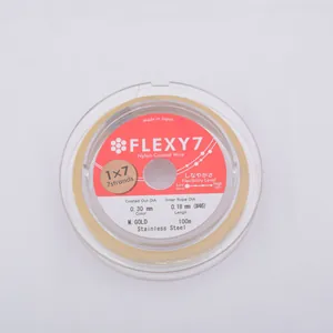 Filo in acciaio inox dorato 0,30mm rivestito in nylon per gioielli fai da te