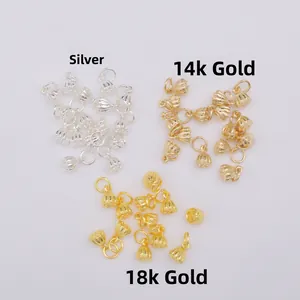 Lotushanger in 14k goud, 18k goud en zilver voor doe-het-zelf sieraden maken