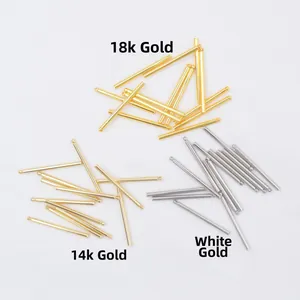 14k and 18k gold plated long bar earring connectors for DIY jewelry making supplies
