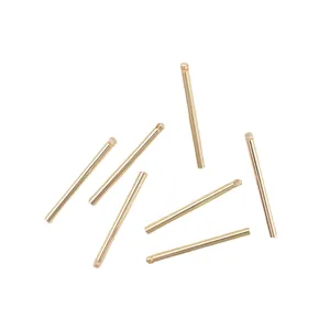 Polished 14k gold plated cylindrical bar connectors for DIY earring making