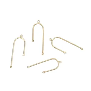 Polierte 14K goldgefüllte U-Form Ohrringverbinder für DIY Schmuckherstellungssets