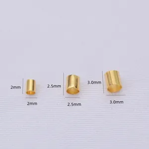 14K gold filled crimp beads in 2mm, 2.5mm and 3.0mm sizes for jewelry making