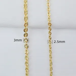 14k gold-filled O-chain necklace links in 2.5mm and 3mm widths for jewelry making