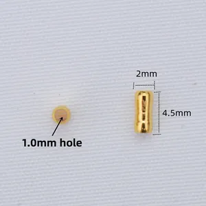 14K gold filled 4.5mm cylindrical spacer beads with 1mm hole for DIY jewelry making