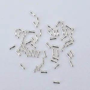 Polished silver 14k gold-filled small tube beads for DIY jewelry making and bracelets