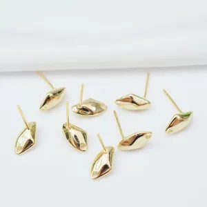 Barocke unregelmäßige Rautenohrstecker aus 14k vergoldetem s925 Silber für DIY Schmuck
