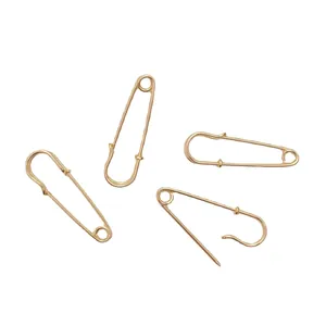Set of 4 high-quality 14k gold-plated safety pins for DIY jewelry making and clothing