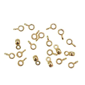 Polierte 14k Gold-gefüllte Perlen-Abstandshalter und Anhänger für DIY-Schmuckherstellung