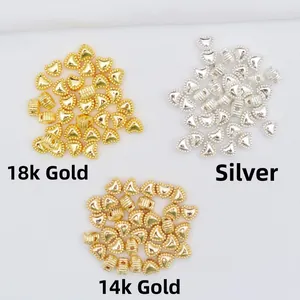 14k en 18k vergulde hartvormige tussenkralen voor het maken van DIY-sieraden