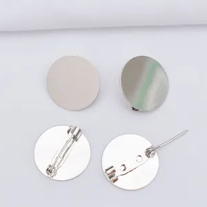 Basi per spille tonde piatte in ottone placcato oro 14k per la creazione di gioielli DIY