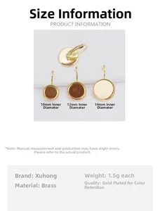 Detailansicht der 14K Gold Filled Brisuren mit 10mm bis 14mm Platten für DIY-Ohrringe