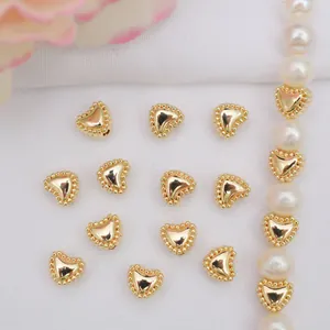 Hart Tussenkralen Voor Sieraden Maken DIY Armband Ketting Legering Kralen Met 14k 18k Goud Verguld Kleurbehoud