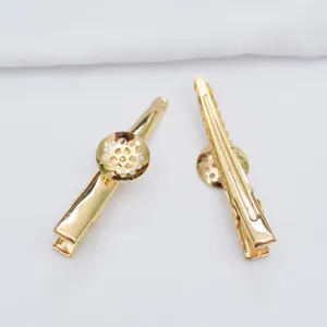 Κλιπ μαλλιών 14K χρυσό με επίπεδη βάση 10mm για χειροποίητα κοσμήματα DIY