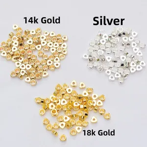 DIY jewelry triangular spacer beads in 14k gold, 18k gold and silver plated finishes
