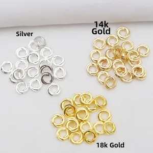 Στριφτοί δακτύλιοι διαχωρισμού 14k και 18k για κατασκευή κοσμημάτων DIY σε τρία χρώματα