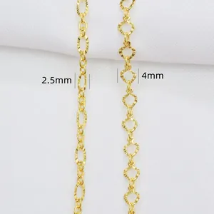14k gold filled chain links in 2.5mm and 4mm widths for DIY jewelry making